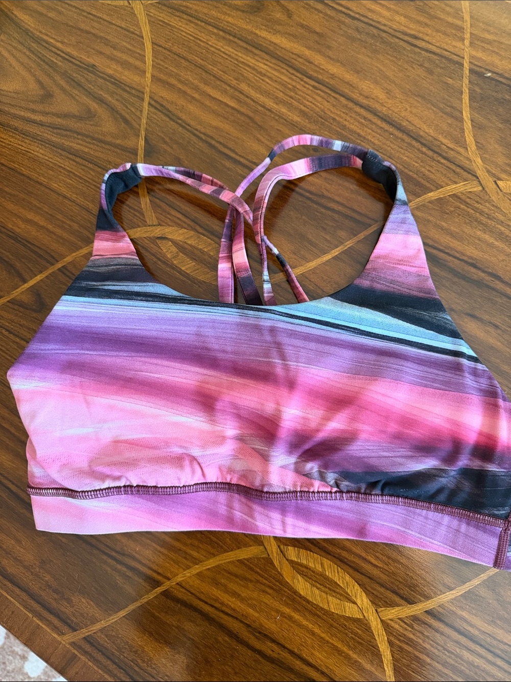lululemon athletica Strappy Sports Bra in Pink and Purple Gradient